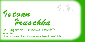 istvan hruschka business card